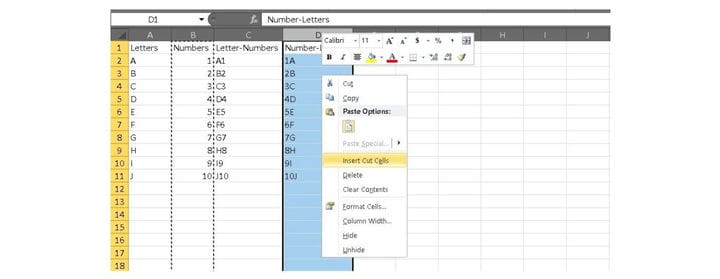 Как переместить столбцы в Microsoft Excel