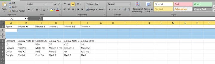Как вставить несколько строк в Excel