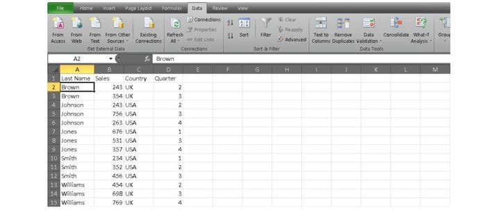 Как сортировать в Excel
