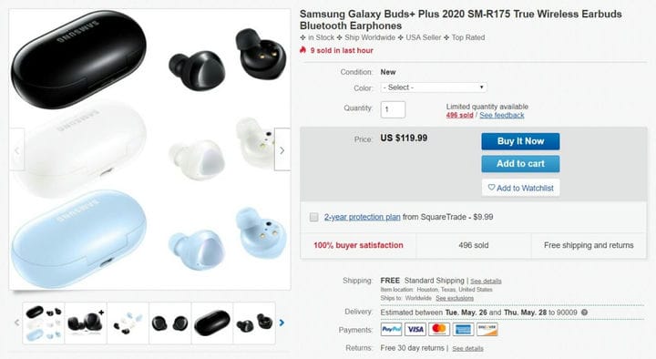 Убойная сделка: Samsung Galaxy Buds Plus в продаже за 120 долларов (скидка 30 долларов)