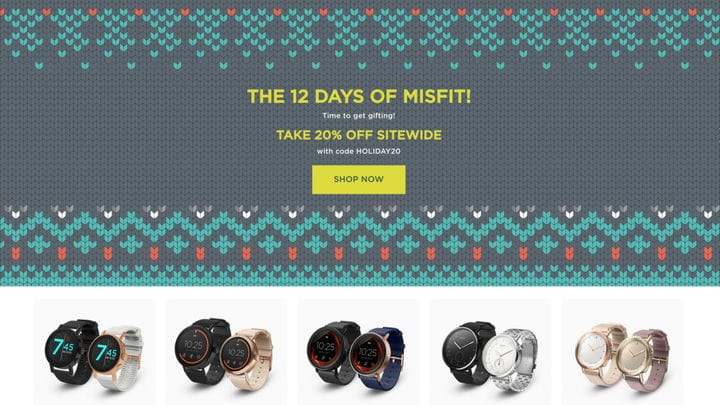 Распродажа Misfit дает дополнительную скидку 20% на всем сайте