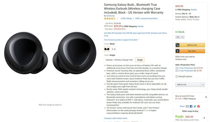 Сделка по Galaxy Buds Cyber ​​Monday снижает первоначальную цену на 30 долларов