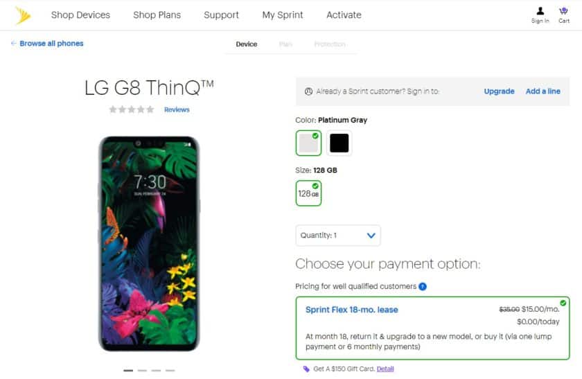 Эти предложения Sprint, Verizon - хорошее время для покупки LG G8 ThinQ.