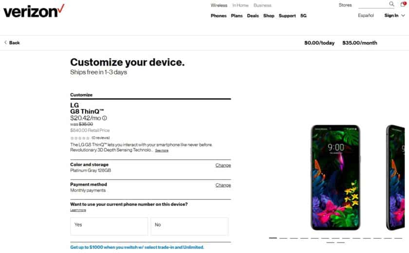 Эти предложения Sprint, Verizon - хорошее время для покупки LG G8 ThinQ.