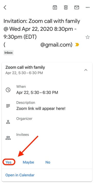 Comment accepter une invitation Google Agenda sur ordinateur ou mobile