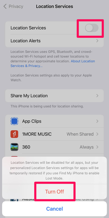 Kuidas lubada või keelata asukohateenuseid iPhone'is, Androidis
