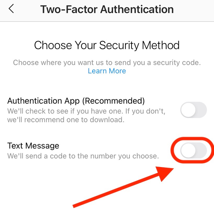 Come impostare l'autenticazione a due fattori su Instagram