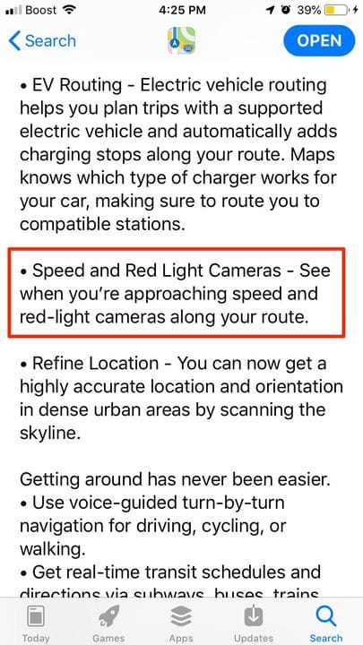 Comment vérifier les radars et les radars aux feux rouges sur les cartes iPhone