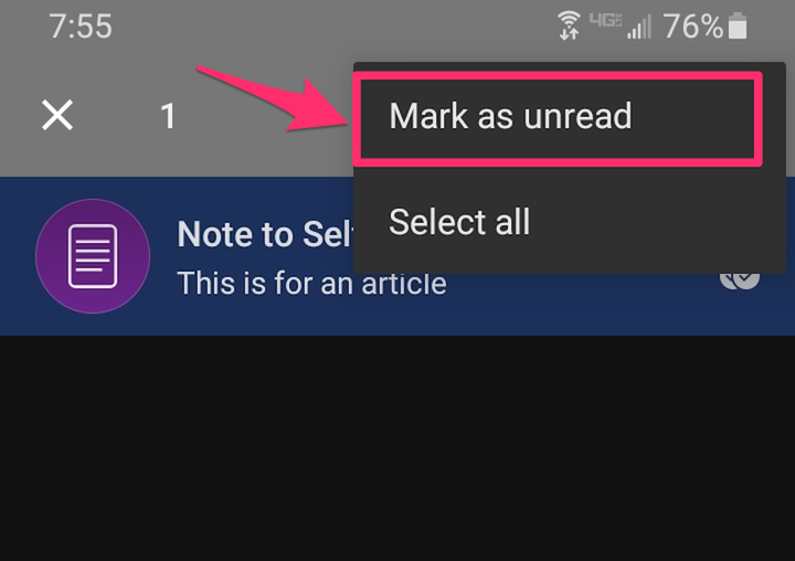 Come contrassegnare i messaggi come non letti sull'app Signal