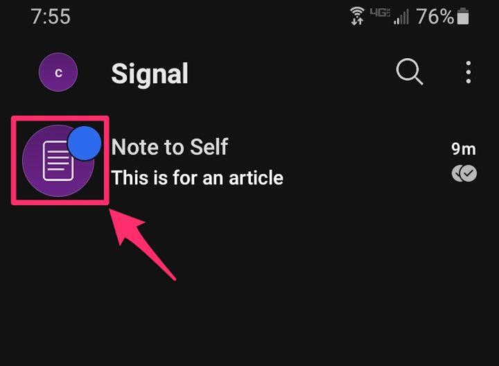 Come contrassegnare i messaggi come non letti sull'app Signal