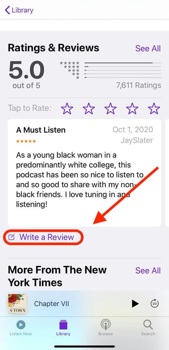 Comment laisser un avis et une note sur les podcasts Apple