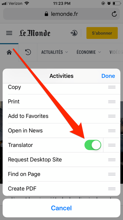 Come tradurre qualsiasi pagina Web su un iPhone con un'app gratuita