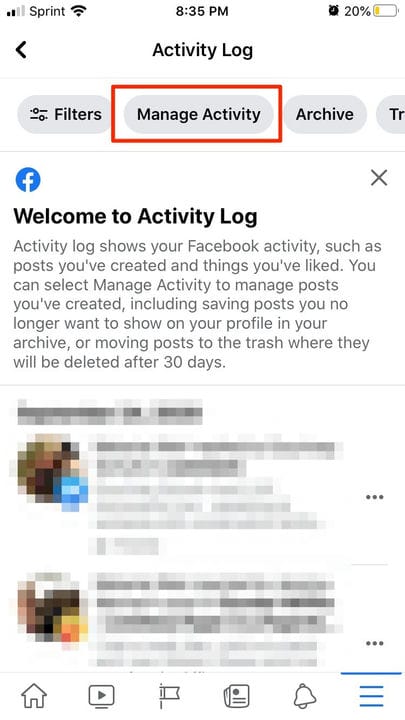 Comment utiliser l'activité de gestion de Facebook pour archiver ou supprimer des messages