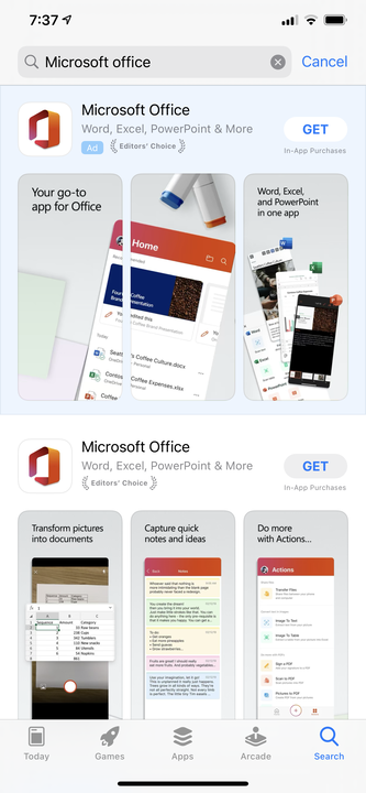 Comment obtenir la suite Microsoft Office sur un iPhone