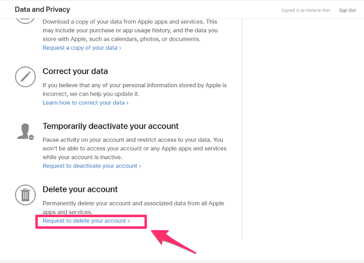 Comment supprimer un compte ICloud en supprimant un identifiant Apple